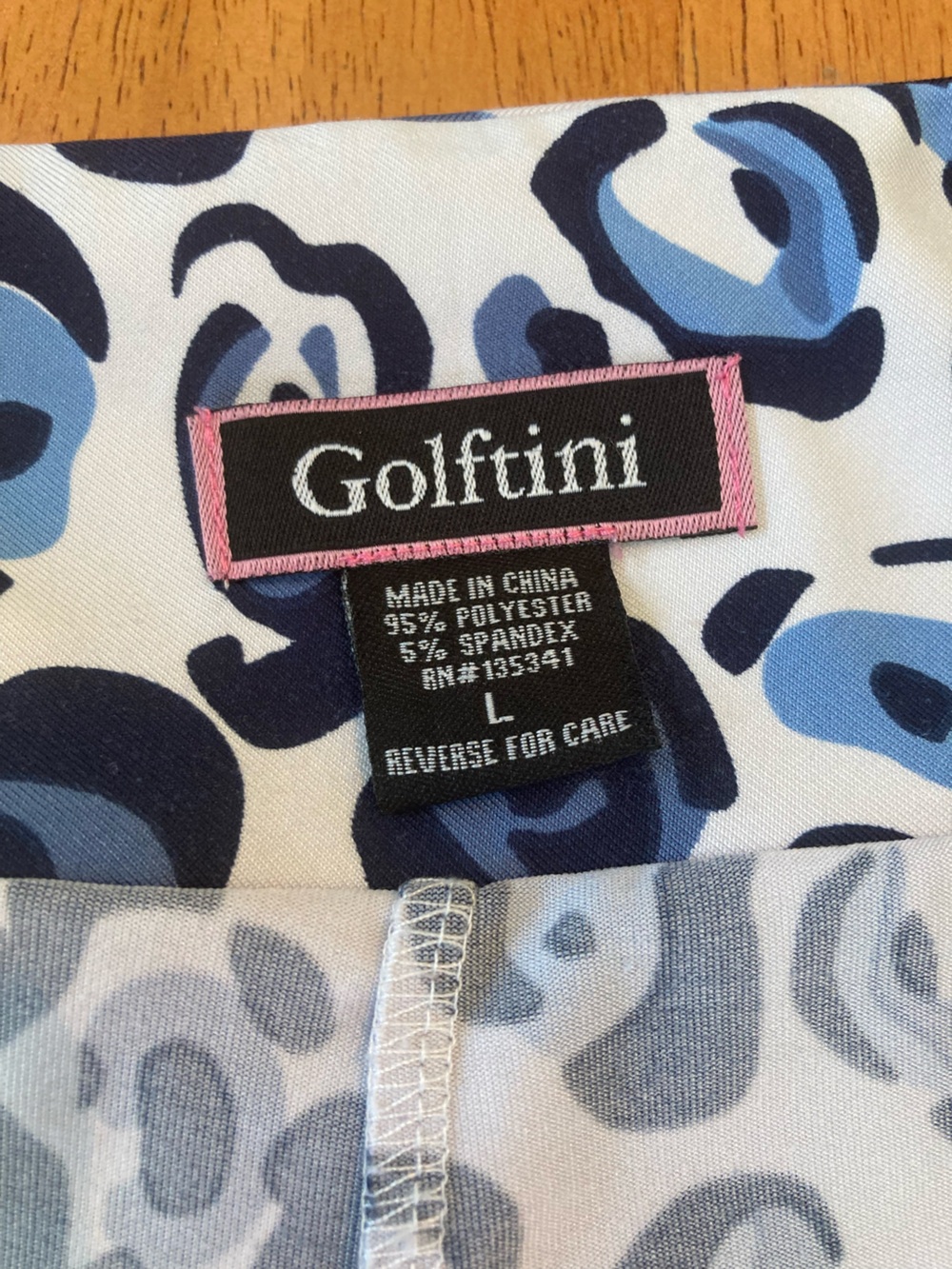 Golftini Leopard Athletic Golf Skort - Cyclone - Blue, Navy, White - Large - Picture 10 of 13
